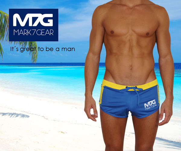 GYM & SWIM - blue - sport shorts with jockstrap
