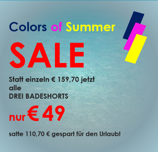 Colors of Summer - 3 Badehosen